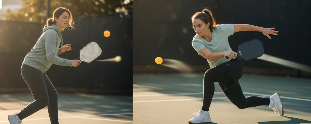 pala de control vs potencia pickleball