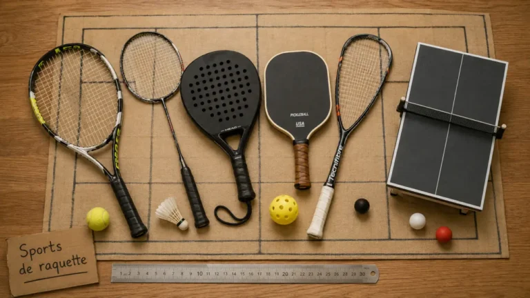 Deportes de raqueta : raquettes tenis, pádel y bádminton sur table