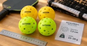 Pelota pickleball outdoor : trous larges, stabilité réduite avec le vent