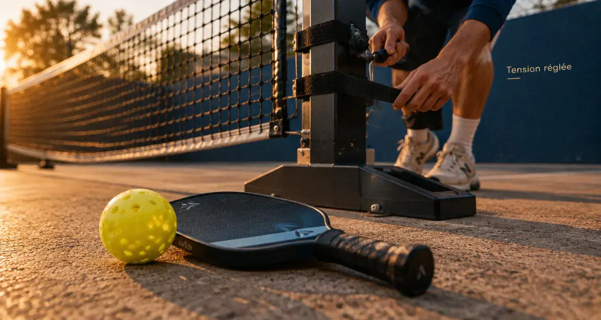 Redes de pickleball : tension réglée et stabilité de la piste